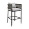 Armen Living Felicia Outdoor Patio Bar Stool in Aluminum with Gray Rope and Cushions 840254333116 - alternate 1